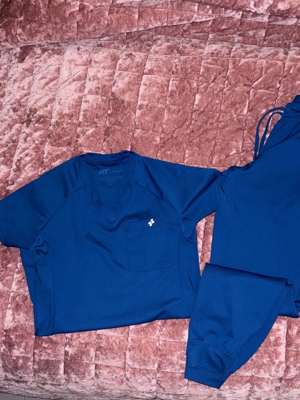 Evrpur 2.0 fit scrubs royal blue set - Picture 2 of 5